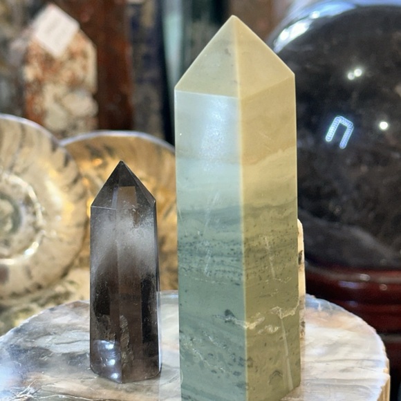 Picture Jasper, Smokey Quartz and Sphalerite Crystal Points! - Picture 5 of 7